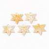 Natural Yellow Shell Charms SSHEL-R144-34-1