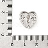 Brass Micro Pave Cubic Zirconia Slide Charms ZIRC-I068-05P-4