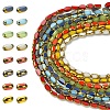 2 Strands Electroplate Opaque Color Glass Beads Strands EGLA-YW0005-26A-2