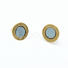 Brass Magnetic Clasps with Loops PALLOY-MC043-2G-2