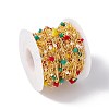 Handmade Eco-friendly Brass Flat Round & Bar Link Chain CHC-E025-16G-4