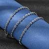 12Pcs 2.8MM 304 Stainless Steel Textured Cable Chain Necklaces for Men Women NJEW-H093-18P-01-2