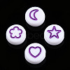 White Opaque Acrylic Beads MACR-N008-41G-2