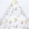2 Yards Polyester Embroidery 3D Flower Mesh Fabrics DIY-WH0622-383A-5