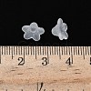 Transparent Frosted Acrylic Flower Beads X-PL554-3