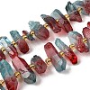 Electroplated Natural Quartz Crystal Beads Strands G-F800-D16-1
