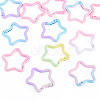 12Pcs Spray Paint Alloy Spring Gate Rings FIND-TA0010-90-3