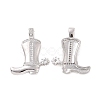 Rack Plating Brass Micro Pave Cubic Zirconia Pendants KK-C008-30P-1