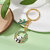 Panda & Bamboo Alloy Enamel Pendant Keychains KEYC-JKC00629-04-3