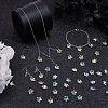 Electroplate Glass Charms GLAA-FH0001-90-4