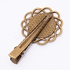 Zinc Alloy Alligator Hair Clip Findings PALLOY-WH0072-49AB-2