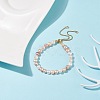 Natural Pearl Beaded Slider Bracelet for Women BJEW-JB08330-02-2