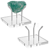 Square Acrylic Display Stands for Raw Stone Mineral Crystal Ball ODIS-WH0028-98-1