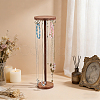 Round Wooden Necklace Organizer Display Stands NDIS-WH0010-34A-4