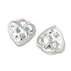 304 Stainless Steel Rhinestone Pendants STAS-L308-11P-2