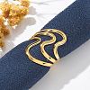 304 Stainless Steel Wave Multilayer Open Cuff Rings for Women LS-RJEW-Z077-01G-03-1