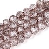Transparent Crackle Glass Beads Strands GLAA-N053-8mm-03-1