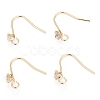 Brass Earring Hooks X-KK-I681-14G-1