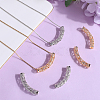 6Pcs 2 Colors Brass Tube Beads KK-BBC0014-58-4