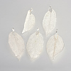 Electroplated Natural Leaf Big Pendants X-IFIN-Q119-03A-1