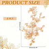 Flower Polyester Embroidery Sew on Appliques PATC-WH0020-32D-2