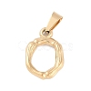 304 Stainless Steel Pendants STAS-F235-01G-O-1