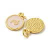 Rack Plating Brass Enamel Charms KK-r153-10G-2