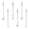 6Pcs 304 Stainless Steel Ends Chains FIND-TA0010-79-1