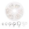 Alloy Lobster Claw Clasps and Jump Rings Set PALLOY-X0004-S-B-1