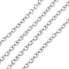 Tarnish Resistant 3.28 Feet 304 Stainless Steel Cable Chains X-CHS-R008-12-1