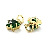 Eco-friendly Brass Micro Pave Cubic Zirconia Pendants KK-D080-44G-04-2