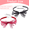 2Pcs 2 Colors Gauze Bowknot Fabric Choker Necklaces for Women AJEW-CP0011-95-2