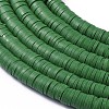 Flat Round Handmade Polymer Clay Beads CLAY-R067-8.0mm-46-3