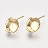 Brass Stud Earring Findings KK-S348-414-1