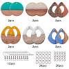 6 Pairs DIY Dangle Earring Making Kits DIY-SC0007-05-2