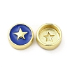 Brass Enamel Beads KK-E068-VB454-1-2