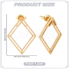 1 Pair Stainless Steel Stud Earrings EJEW-LP0001-47-2