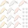 30Pcs 3 Colors 304 Stainless Steel Stud Earring Findings STAS-UN0017-99-1