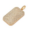 Brass Micro Pave Cubic Zirconia Pendants KK-U076-03G-01-2