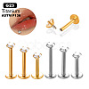G23 Titanium Clear Cubic Zirconia Internally Threaded Labrets WGA0CA4-01-1