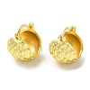 Rack Plating Brass Textured Round Hoop Earrings EJEW-Q766-12G-1