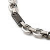 Two Tone 201 Stainless Steel Oval Link Chain Bracelet BJEW-B078-33BP-2