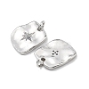 SHEGRACE Brass Micro Pave Clear Cubic Zirconia Pendants XGRQ2C849-404P-2