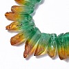 Natural Quartz Crystal Dyed Beads Strands G-I345-02A-3