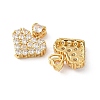 Brass Micro Pave Cubic Zirconia Pendants CU-CBA03AF-18B-02-2
