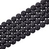 Synthetic Lava Rock Beads Strands X-G-S277-8mm-01-1