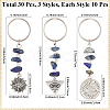 10 Sets Tibetan Style Alloy Keychain KEYC-CP0001-30-2