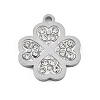 304 Stainless Steel Rhinstones Pendants STAS-I327-16P-1
