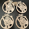 Unfinished Wood Pendant Decorations WOCR-PW0001-123-21-1