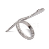Tarnish Resistant 304 Stainless Steel Snake Open Cuff Ring Findings RJEW-G285-25P-3